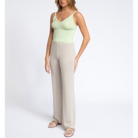 🏷️NWT SMF Knit Top w/ Lurex In Lime - Size Medium - Picture 3 of 12